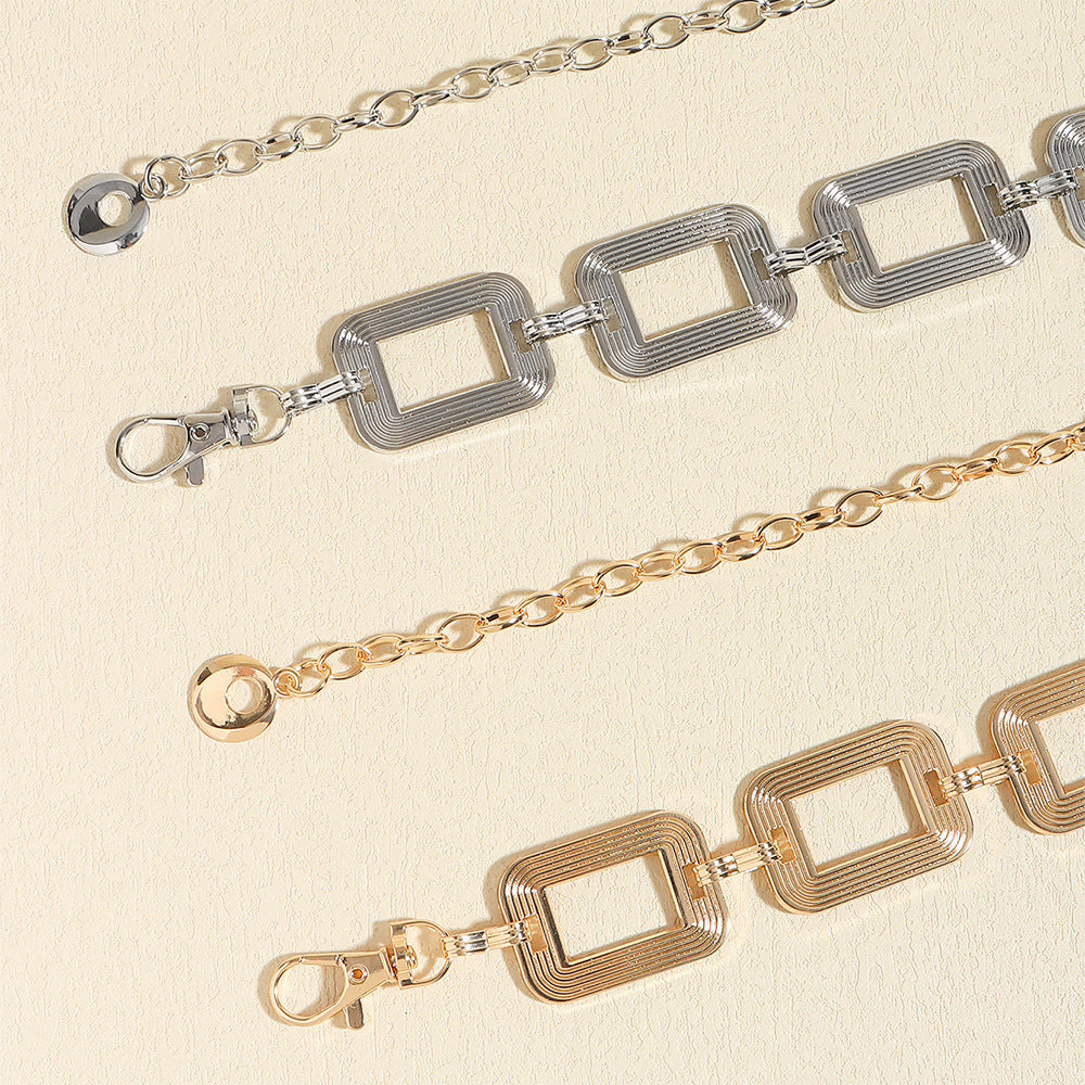 High-grade Metal Women's Hip Hop Style Decorative Waist Chain
