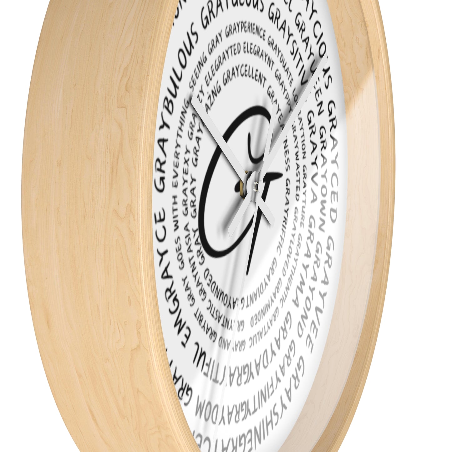 Wooden Clock Embracing Gray Hair Positivity