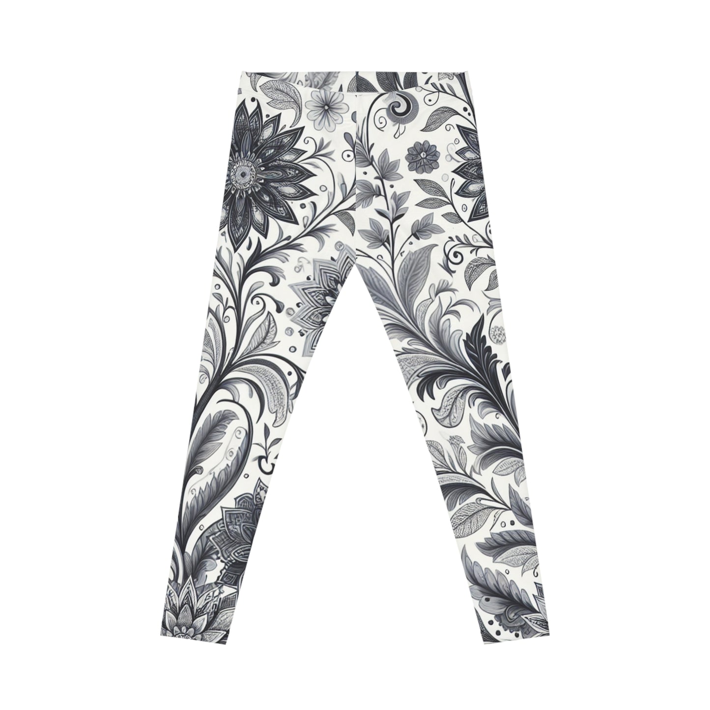 Floral Print Leggings for Women, Stretchy Athleisure Pants, Gym Wear, Casual Outfit, Everyday Style