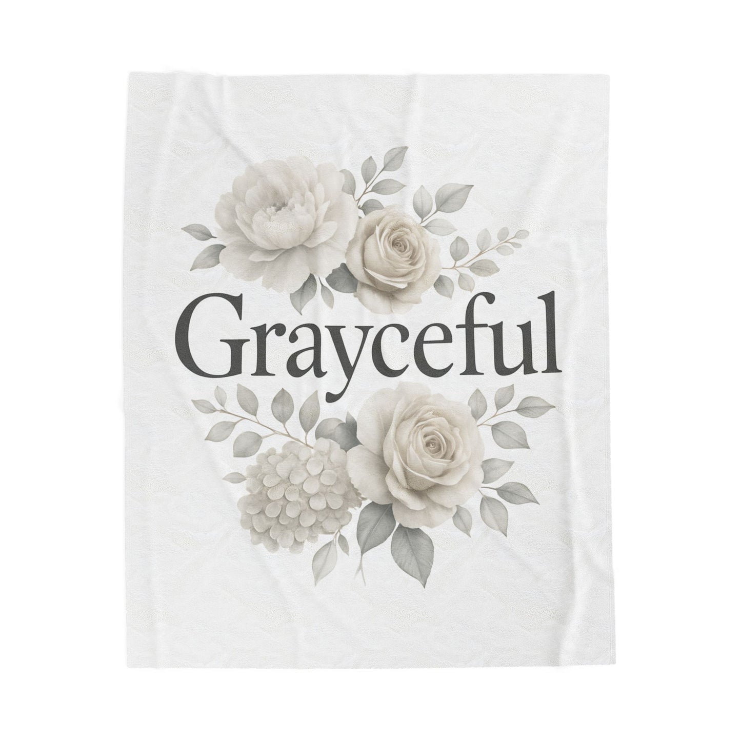 Elegant Floral Throw Blanket - Cozy Velveteen Plush Blanket for Home Decor, Gift for Her, Modern Chic Style, Occasion: Birthdays, [...]