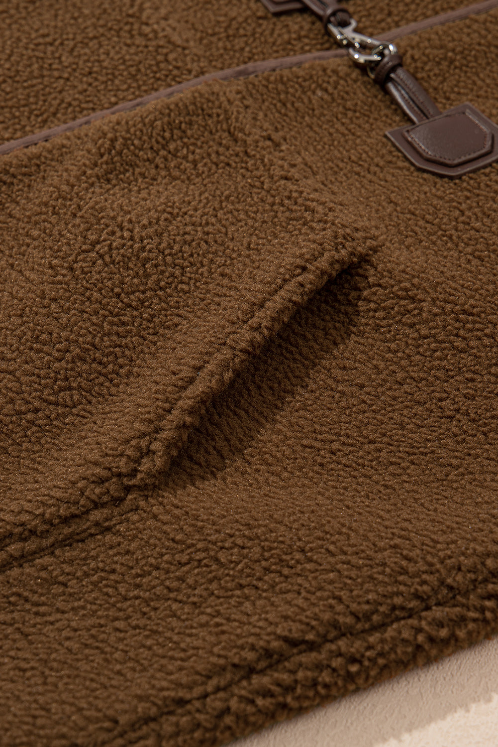 Abigail Coffee toggle Teddy Coat