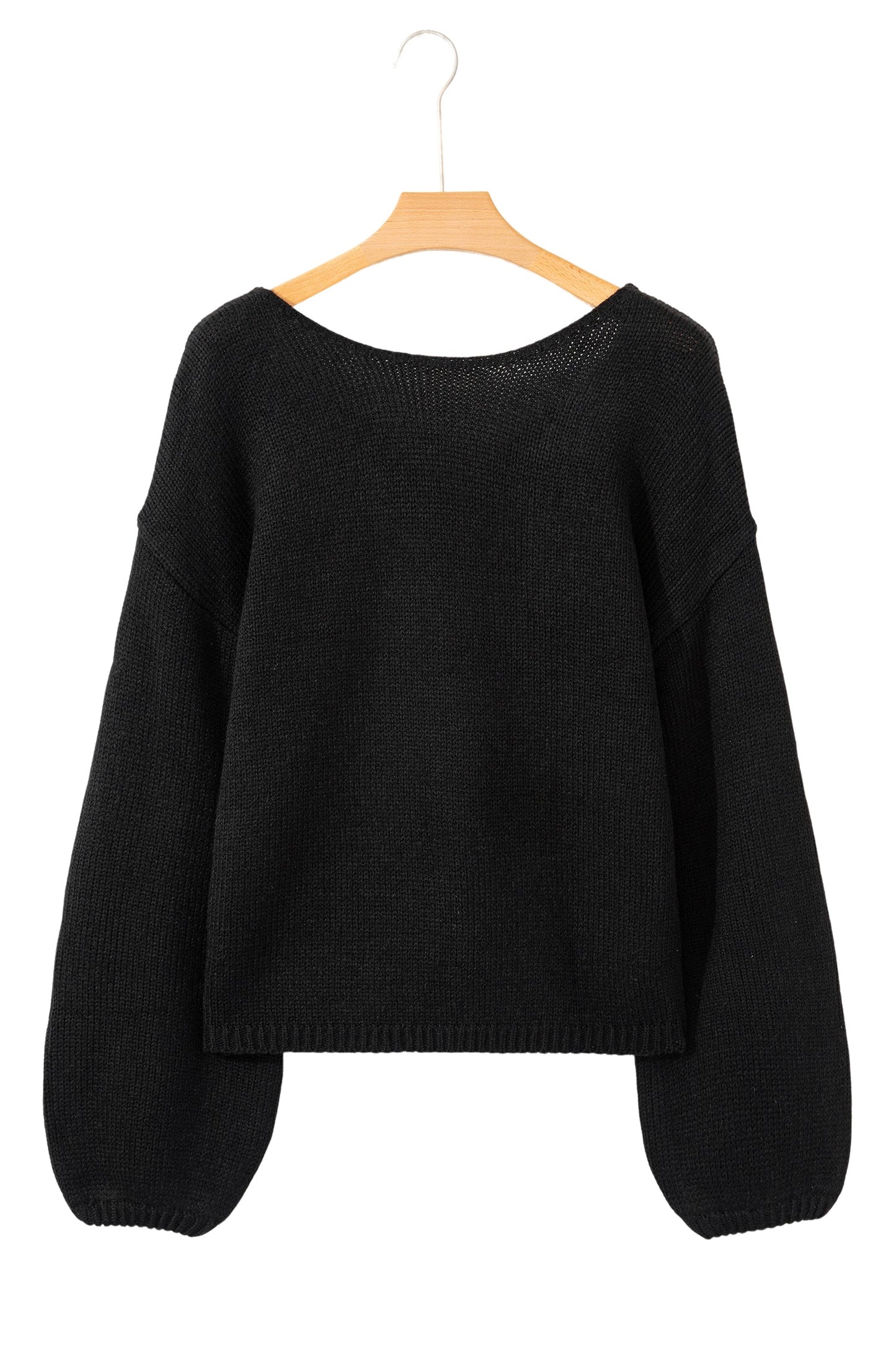 Faye Backless Bubble Sleeve Sweater