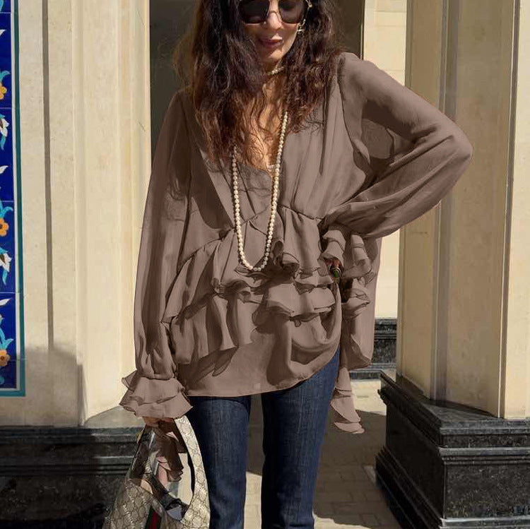 Chiffon Long Sleeve Shirt