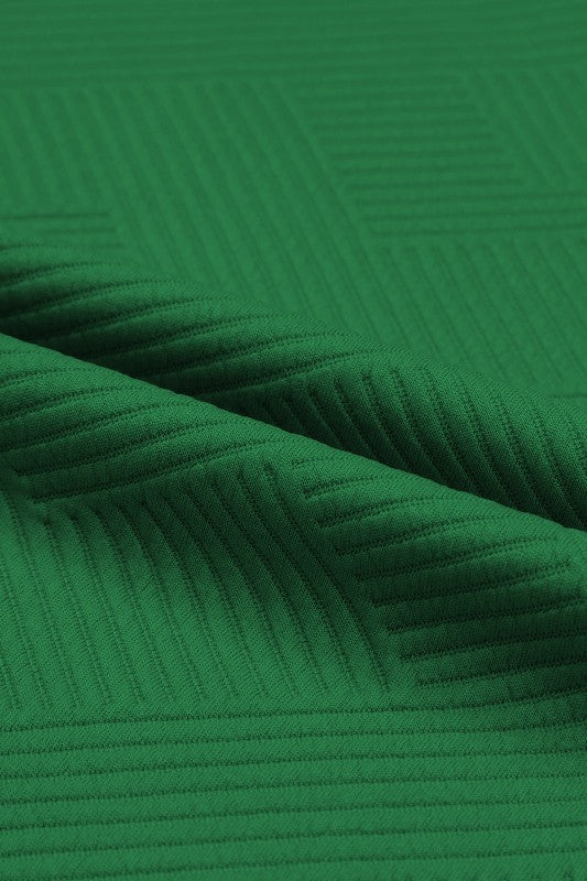 Solid Textured T-Shirt and Drawstring Pants Set