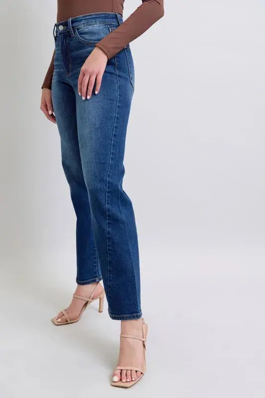 Plus Size Side Seam Detail Straight Leg Judy Blue Jeans