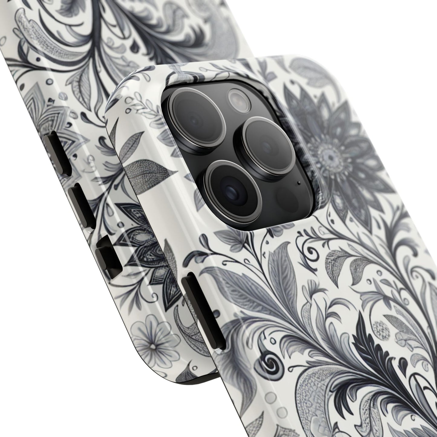 Floral Tough Phone Cases, Durable Phone Cover, Stylish Floral Design, Gift for Her, Trendy Tech Accessories, Birthday Present