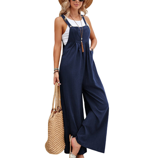 Casual Suspender Wide Lag Trousers