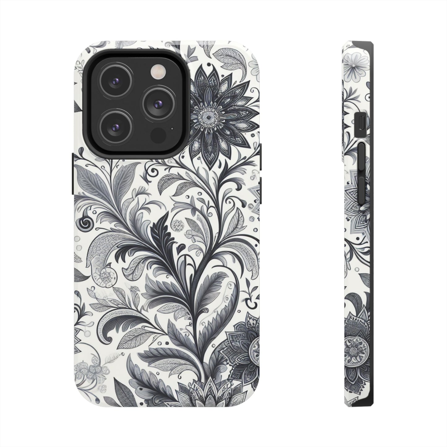 Floral Tough Phone Cases, Durable Phone Cover, Stylish Floral Design, Gift for Her, Trendy Tech Accessories, Birthday Present