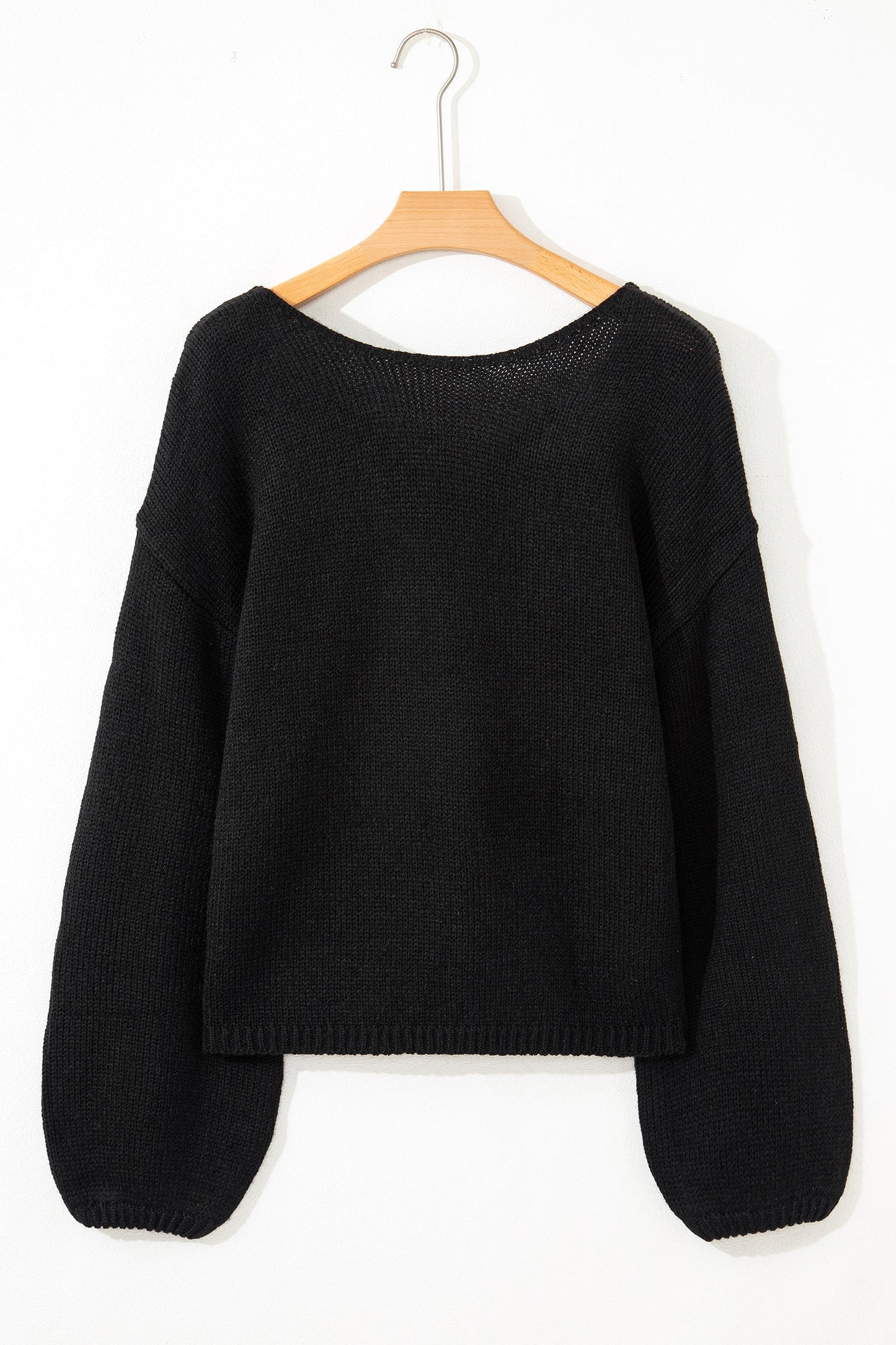 Faye Backless Bubble Sleeve Sweater