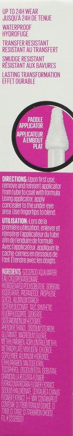 Maybelline New York Super Stay Super Stay Full Coverage, Brightening, Long Lasting, Under-eye Concealer Liquid Makeup Forup to 24H Wear, With Paddle Applicator, 52 Warm Olive, 0.23 fl. oz.
