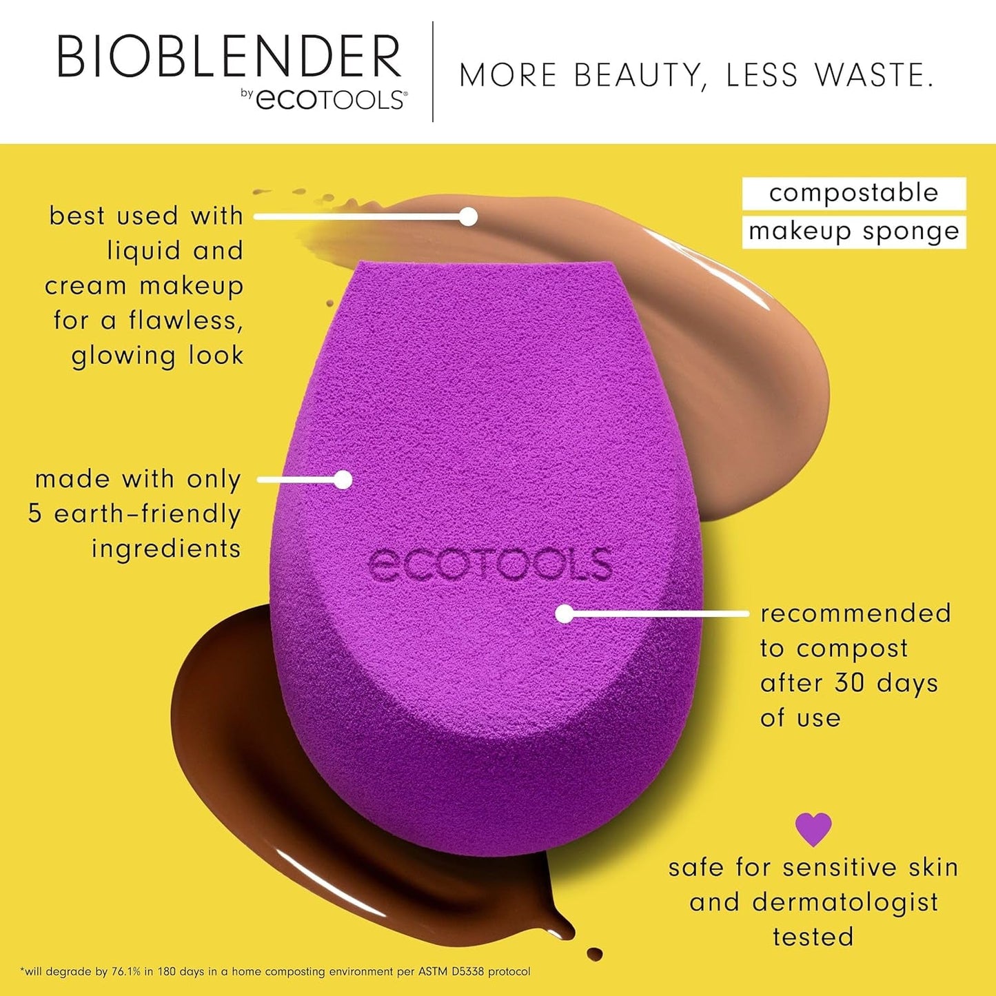 EcoTools Bioblender Compostable Makeup Sponge — Flawless Blending Meets Sustainability