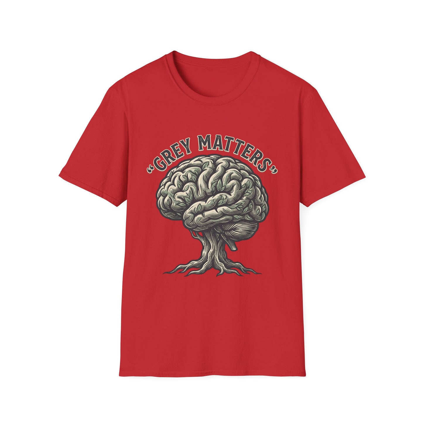 Grey Matters T-Shirt — Brain Tree Illustration Tee