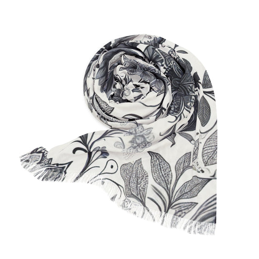 Elegant Floral Light Scarf | Fashion Accessory, Spring Outfit, Festival Wear, Gift for Mom, Trendy Wrap