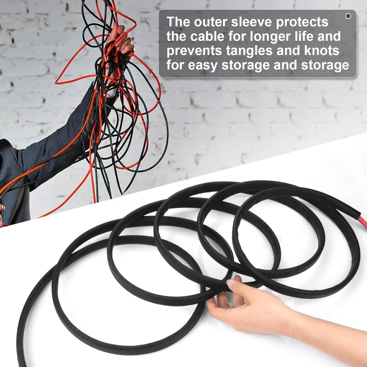 Geosiry 10AWG Solar Extension Cable – 30ft (1 Red + 1 Black)