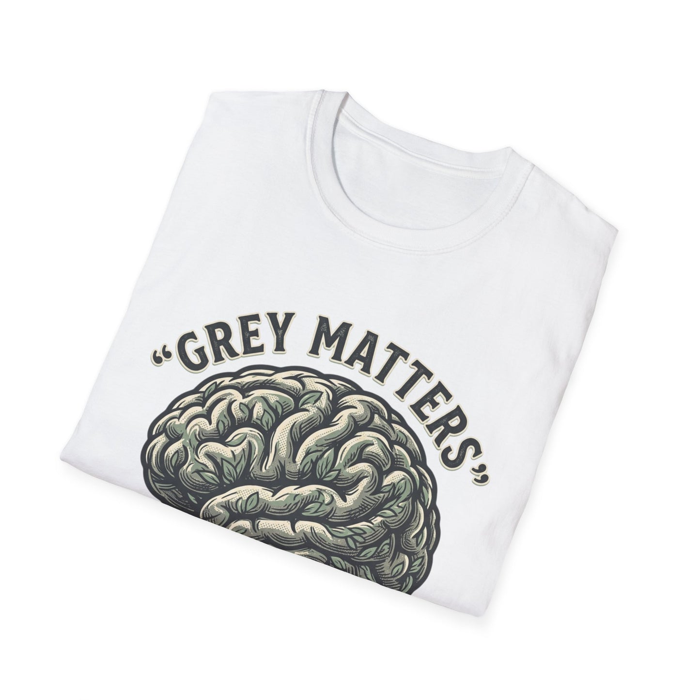 Grey Matters T-Shirt — Brain Tree Illustration Tee