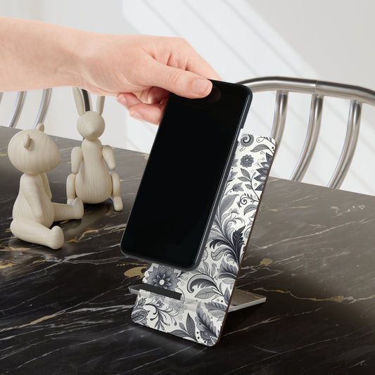 Elegant Floral Smartphone Display Stand, Desk Organizer, Home Decor, Gift for Tech Lovers, Office Accessory, Phone Holder