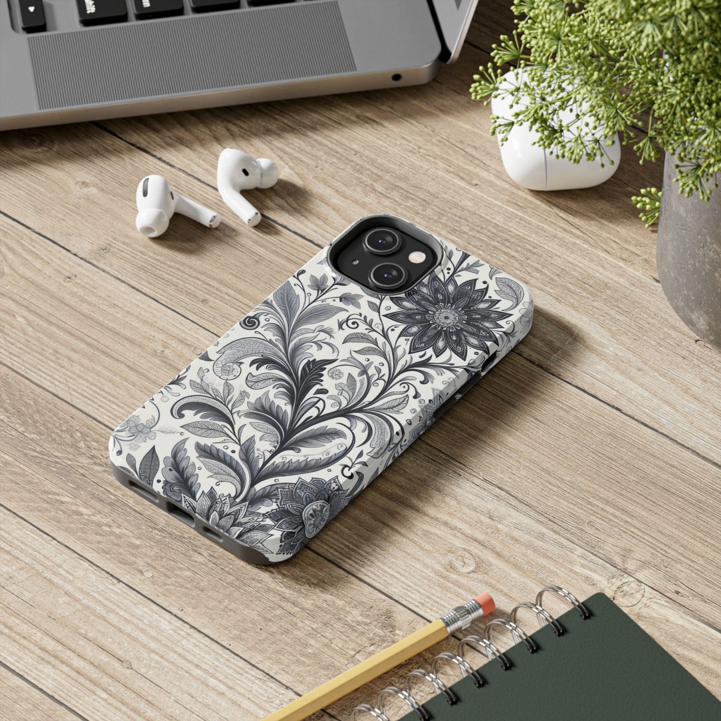 Floral Tough Phone Cases, Durable Phone Cover, Stylish Floral Design, Gift for Her, Trendy Tech Accessories, Birthday Present