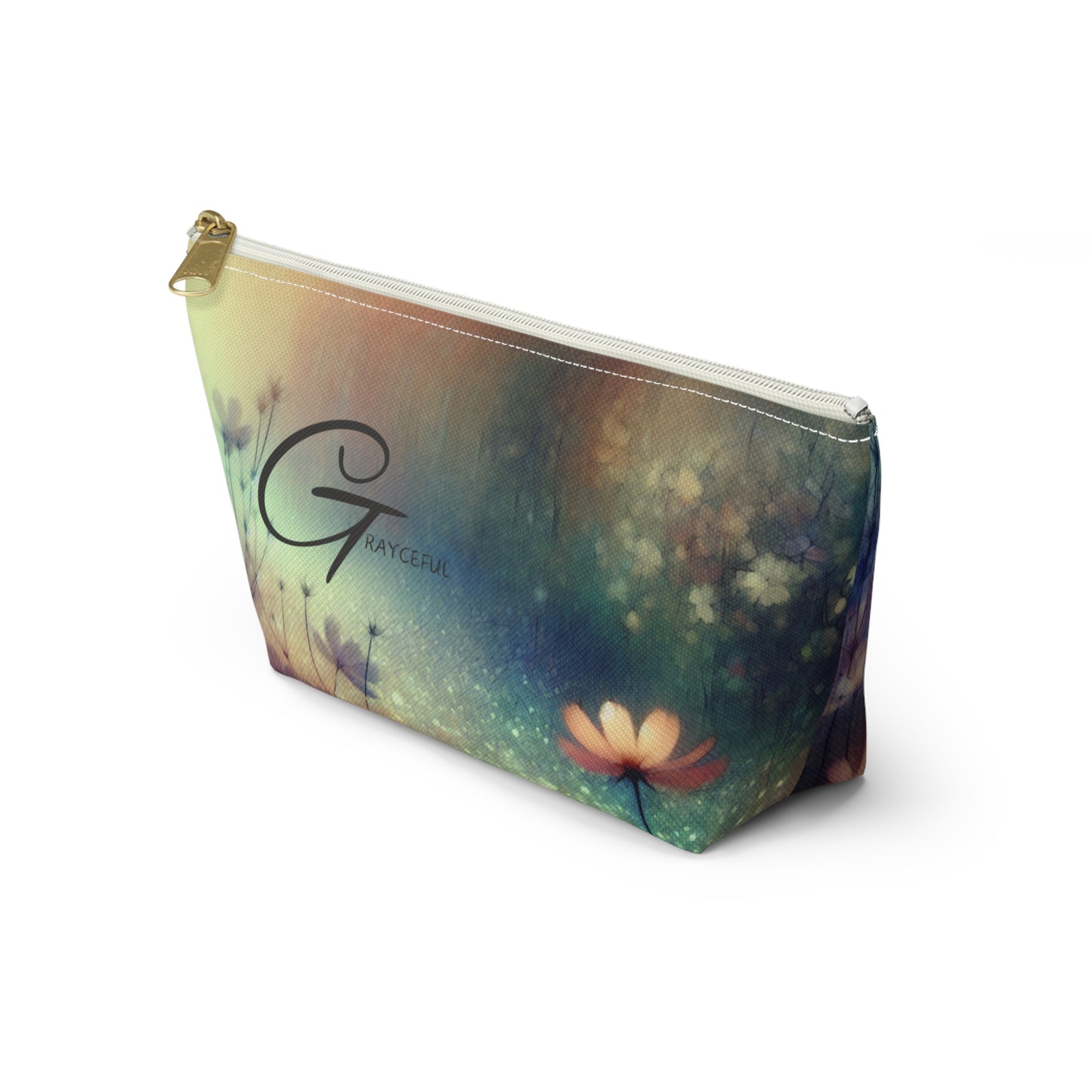 Floral Accessory Pouch - Graceful Design for Everyday Use