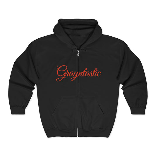 Grayntastic Zip Hoodie for Trendsetters, Cozy Unisex Sweatshirt, Holiday Gift, Casual Wear, Comfortable Layering Piece