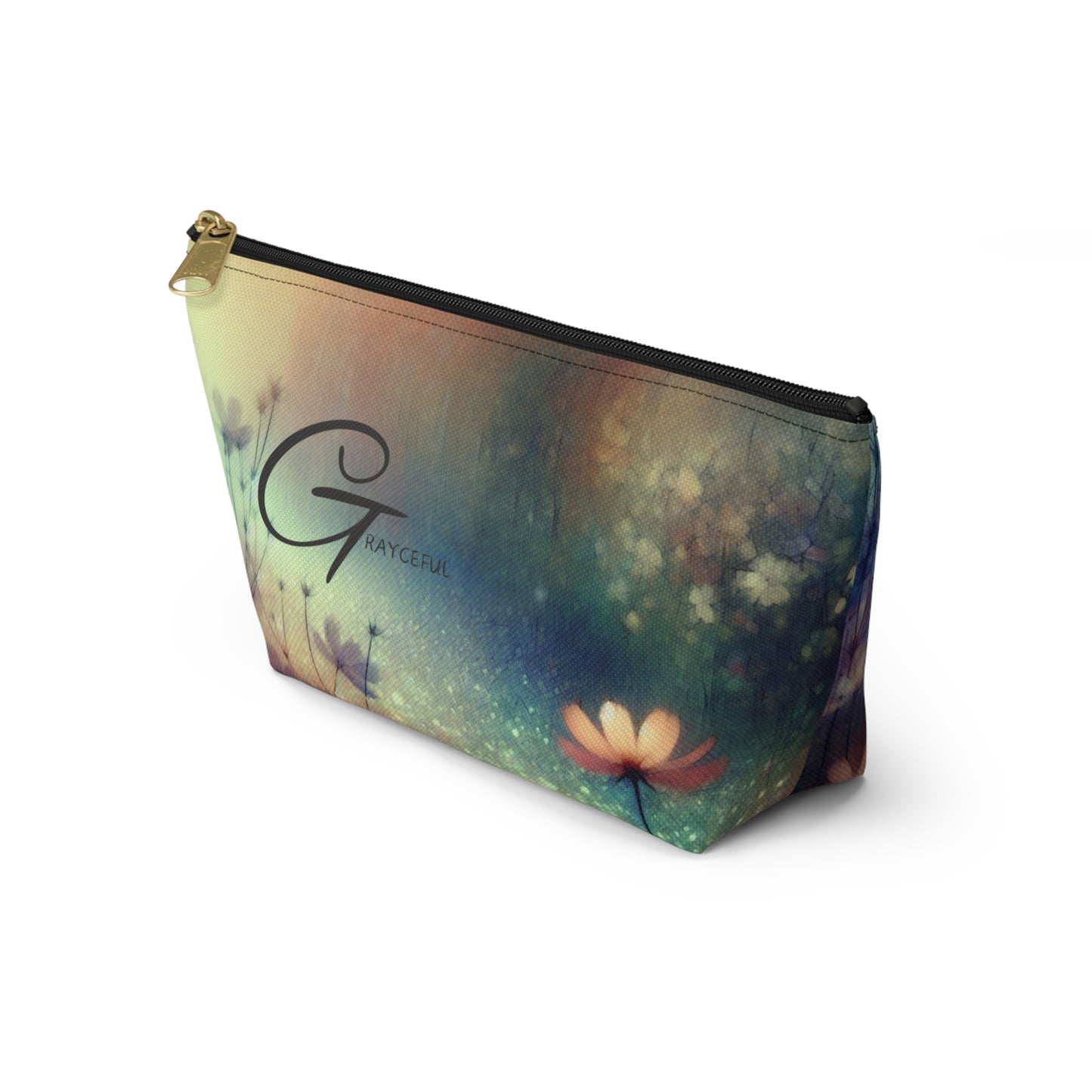 Floral Accessory Pouch - Graceful Design for Everyday Use