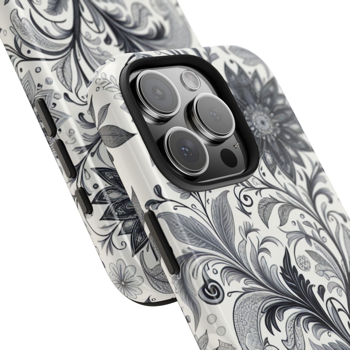 Floral Tough Phone Cases, Durable Phone Cover, Stylish Floral Design, Gift for Her, Trendy Tech Accessories, Birthday Present