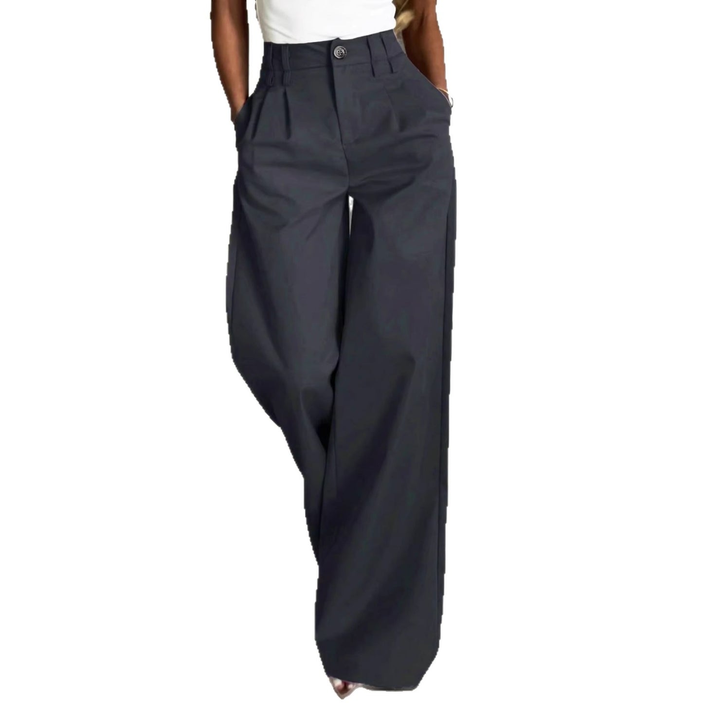 Womens Wide-leg Casual Suit Pants