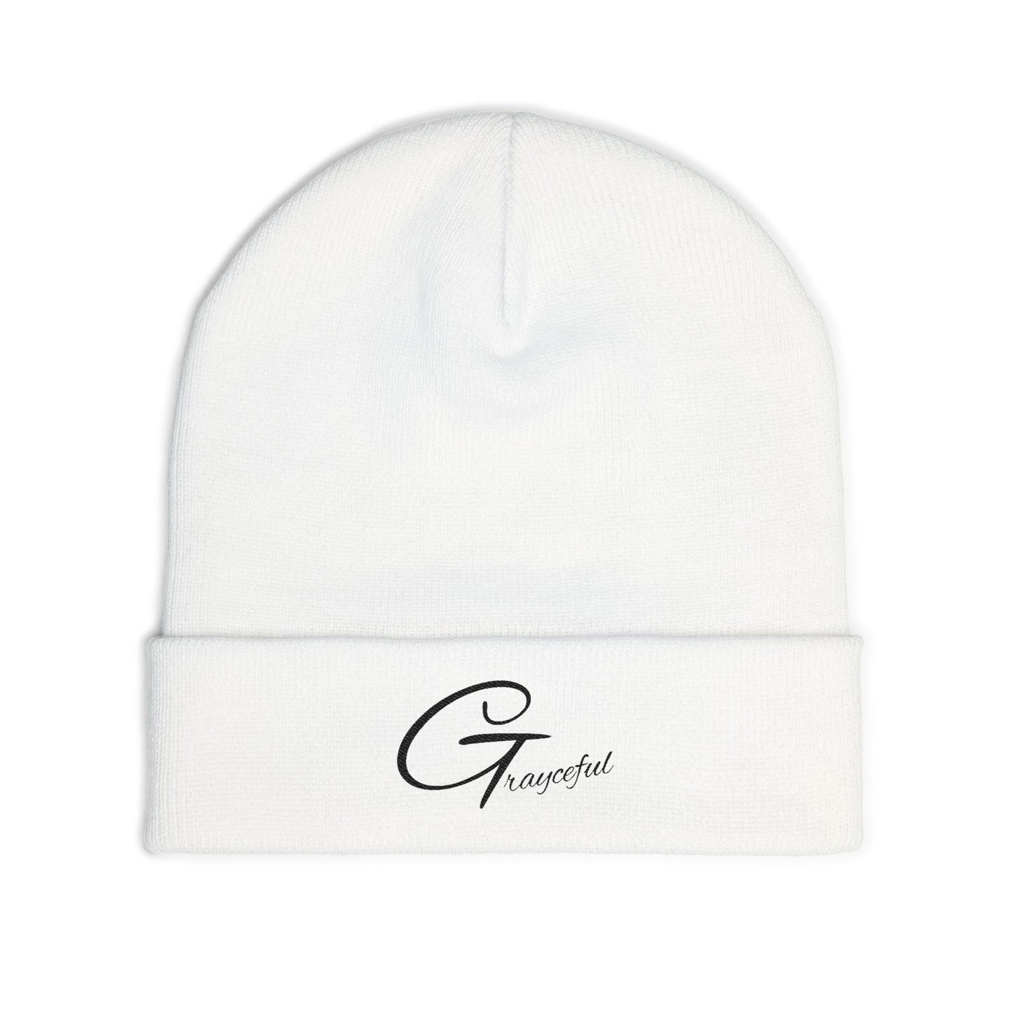 Grateful Embroidered Knit Beanie, Cozy Winter Hat, Gift for Her, Casual Beanie, Trendy Cap, Fall Accessories