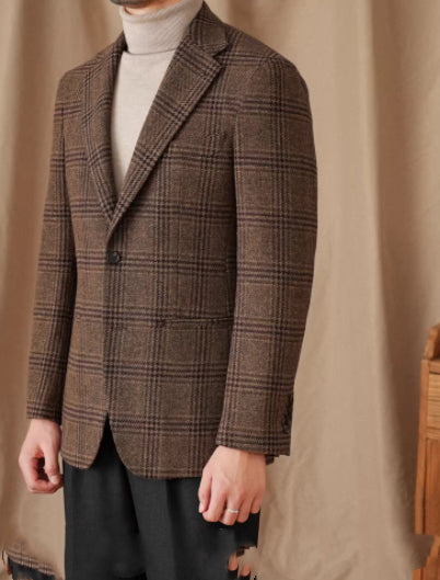 50 Wool Retro Italian Gentlemans Attire Warm High-End Tailored Suit jacket