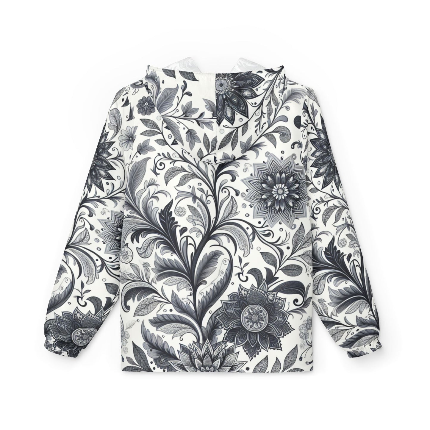 Floral Pattern Windbreaker Jacket, Lightweight Rain Jacket, Stylish Outerwear, Perfect Gift for Her, Outdoor Adventures, Trendy Layering