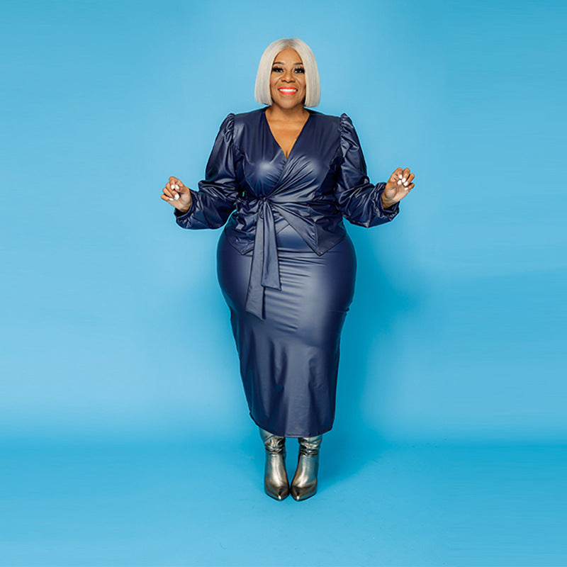 Solid Color Elegant Matte Suit Jacket dress