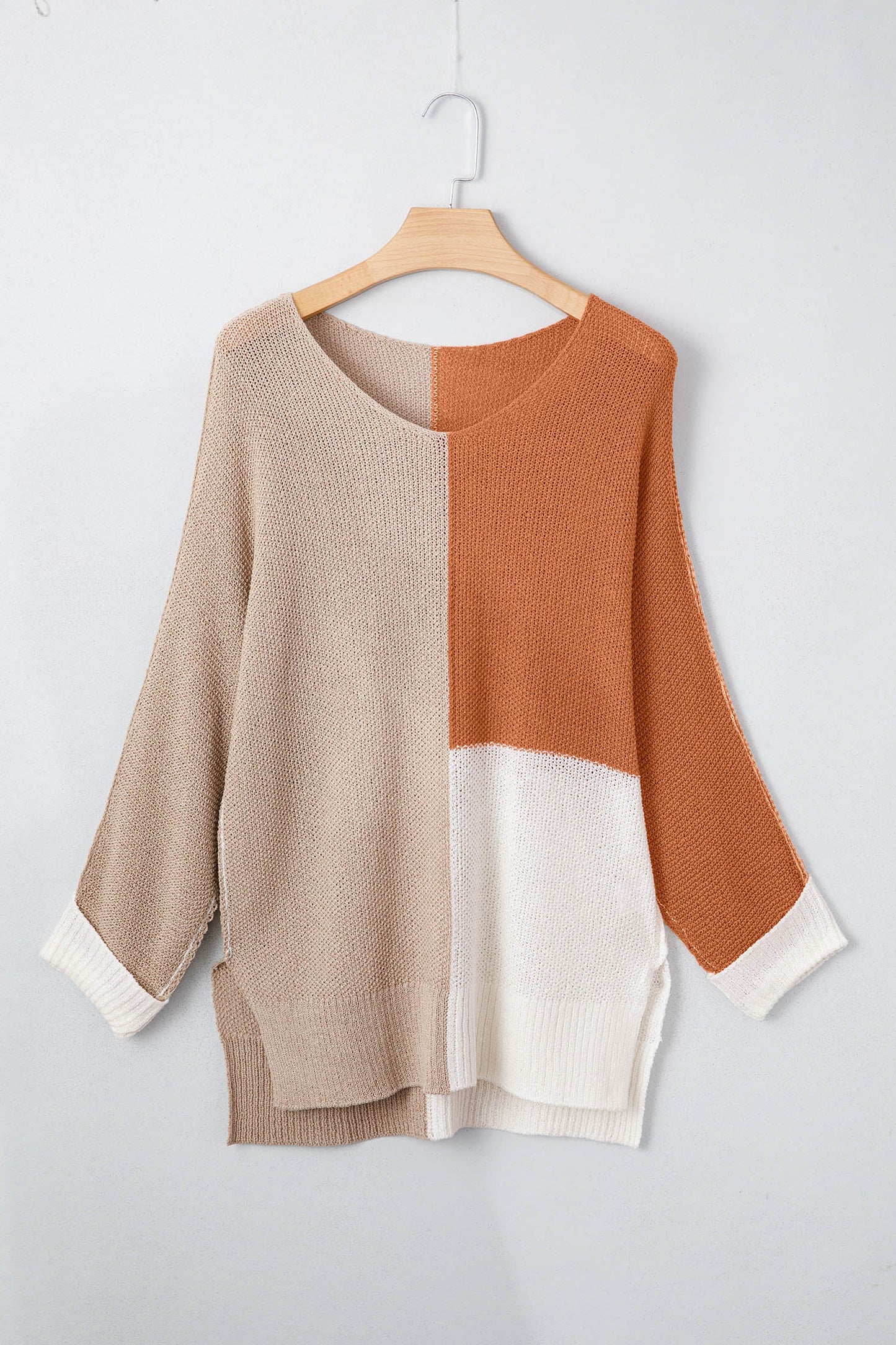 Zendaya Block Knit Loose Sweater