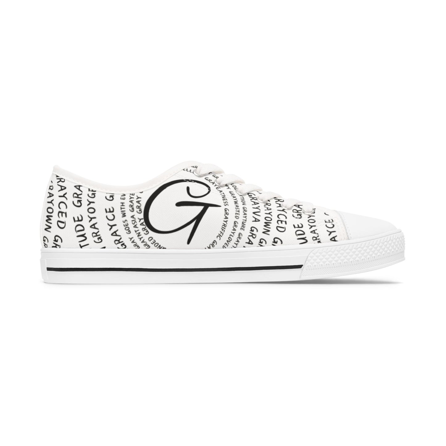 Stylish Women's Low Top Sneakers with Trendy Text Design, Casual Sneakers for Everyday Wear, Gift for Fashion Lovers, Holiday Shoes