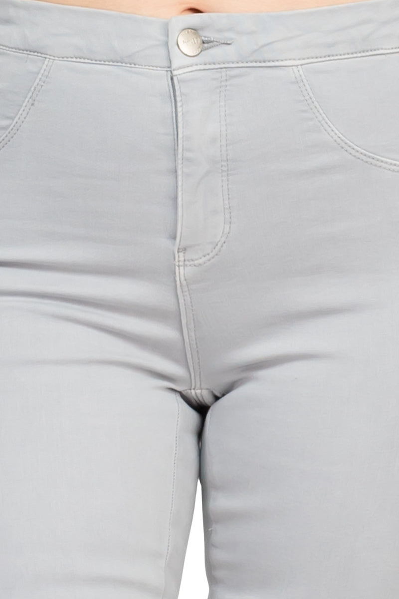 Cenia Mid Waist Pockets Stretched Denim Pants