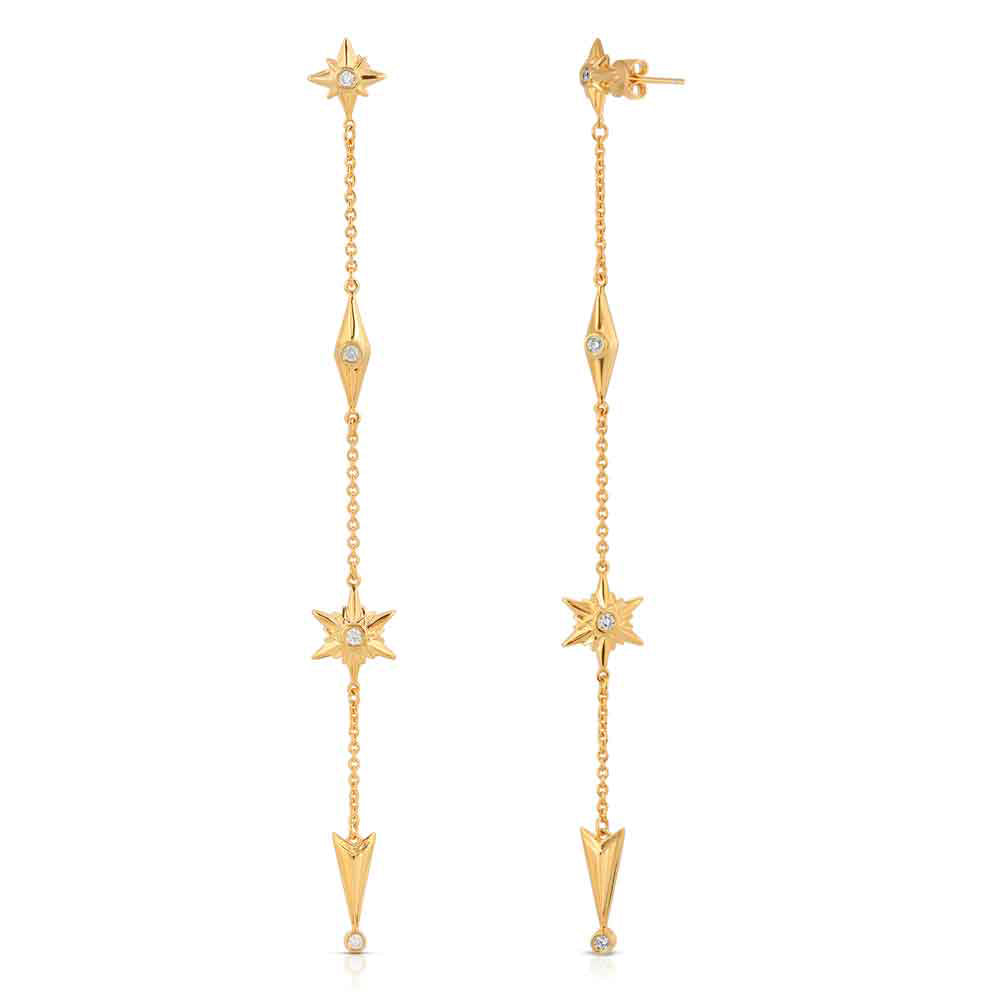 Shiny Stars Drop Earrings