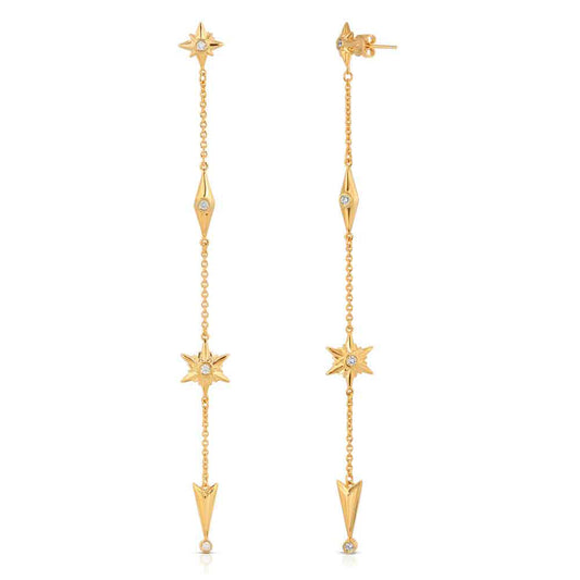 Shiny Stars Drop Earrings