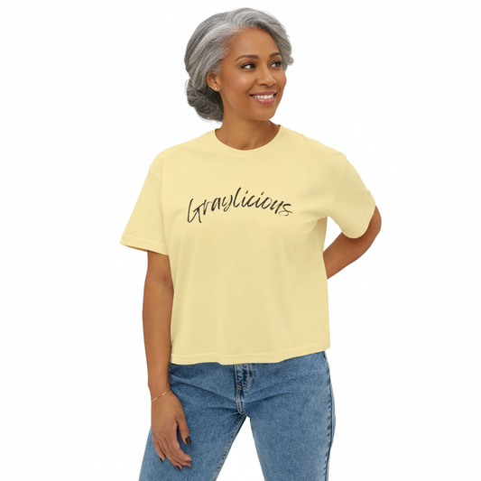 Women's Boxy Tee " Graylicious"