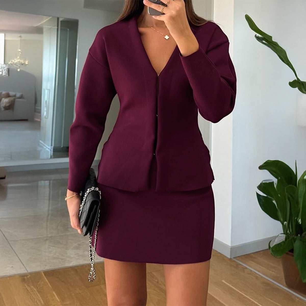 Minimalist Wool Long Sleeve Shirt Sweater Women Clothing Autumn Winter