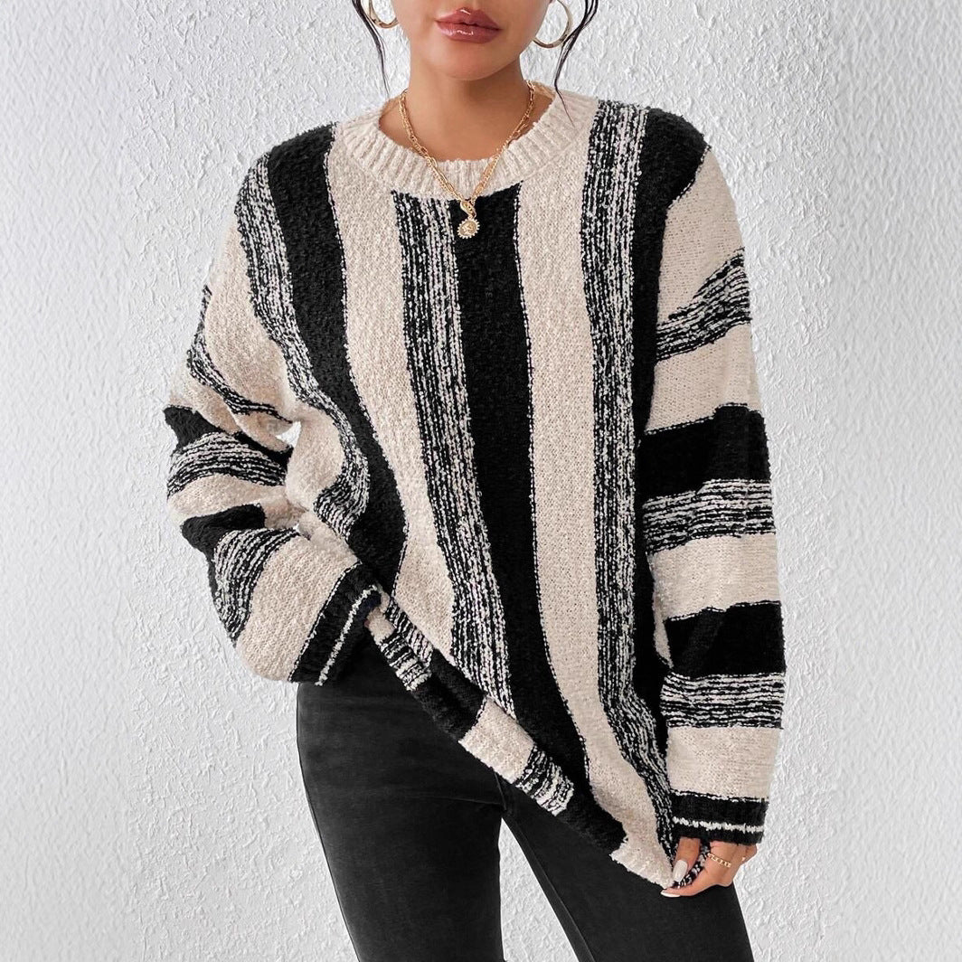 Autumn Winter Pullover Long Sleeve Loose Casual Women Sweater Knitwear