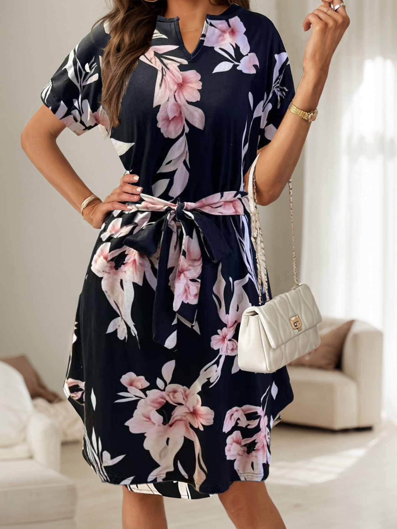 V-neck Elegant  Dress