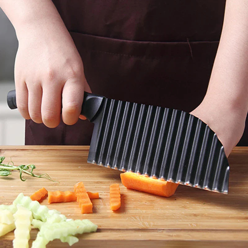 Stainless Steel Potato Cutting Wave Knife Chip Slicer