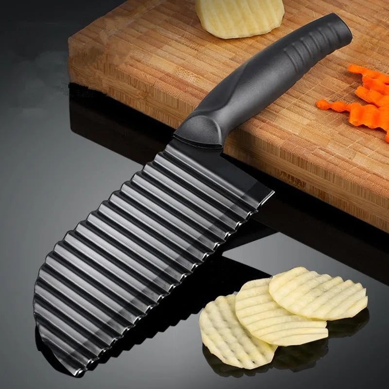 Stainless Steel Potato Cutting Wave Knife Chip Slicer