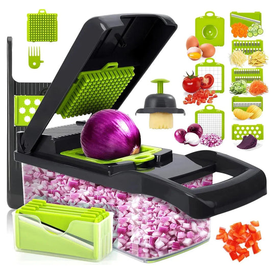 12/22 in 1 Multifunctional Vegetable Cutter Manual Foo | Ships from US
