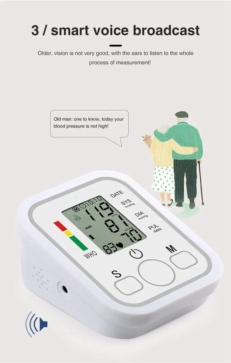 Upper Arm Electronic Blood Pressure Monitor Home