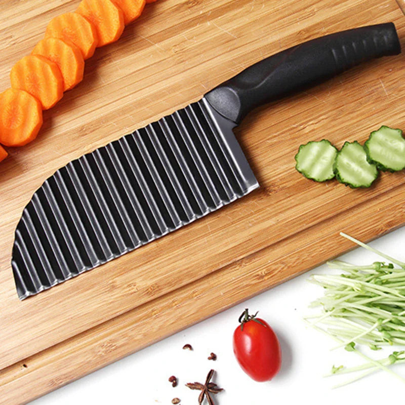 Stainless Steel Potato Cutting Wave Knife Chip Slicer