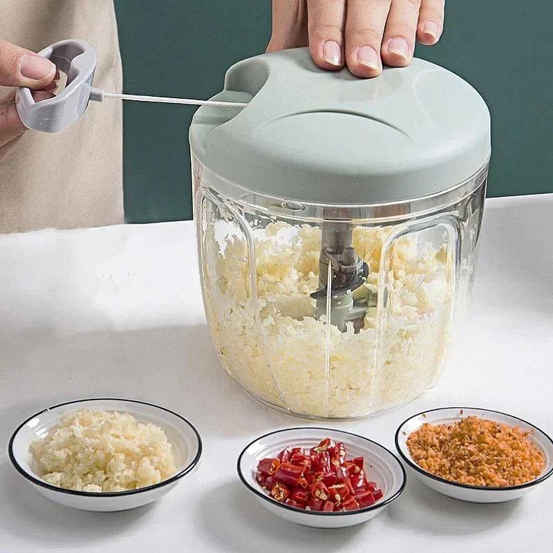 500/900ML Hand Chopper Manual Rope Food Processor | Ships from US