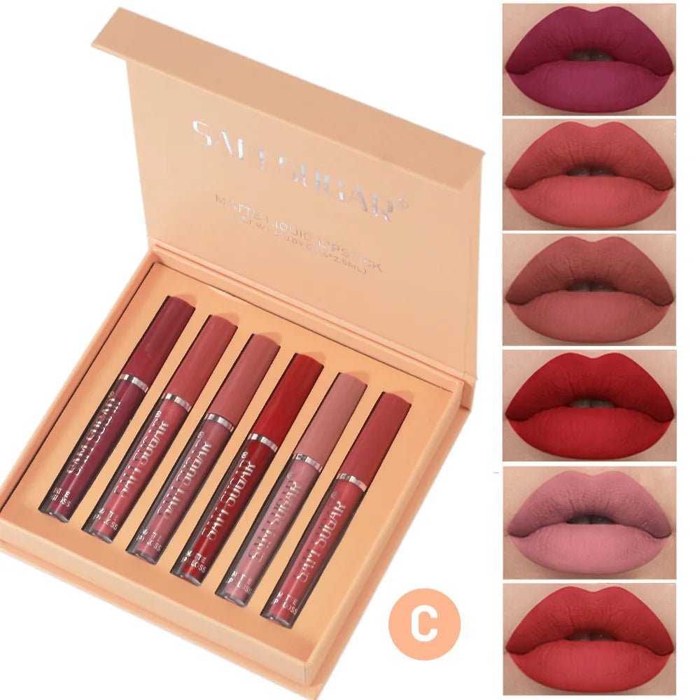6pc Matte Liquid Lipstick Set, Long-Lasting Lip Stain  | Ships from US