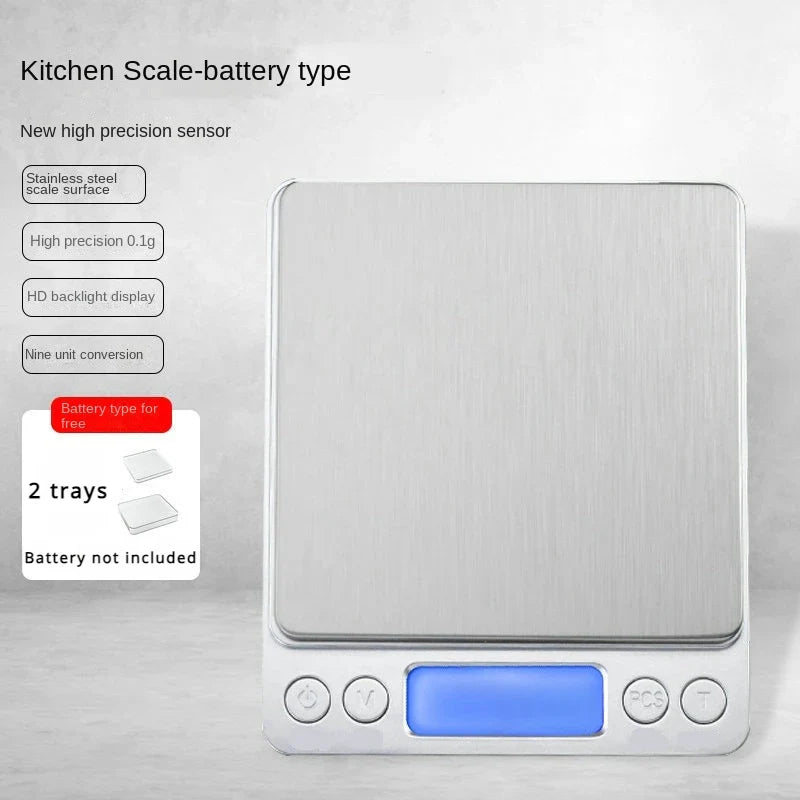 Digital Kitchen Scale Mini Pocket Stainless Steel Precision
