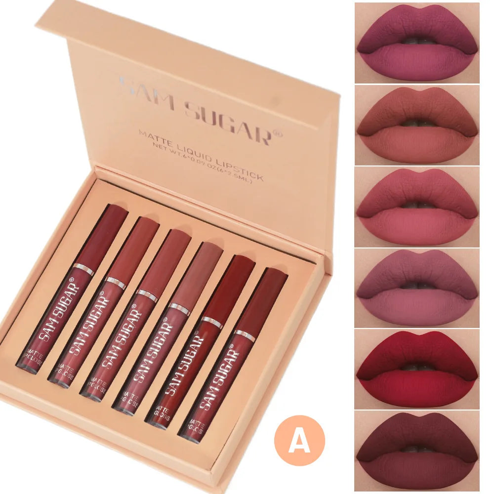6pc Matte Liquid Lipstick Set, Long-Lasting Lip Stain  | Ships from US