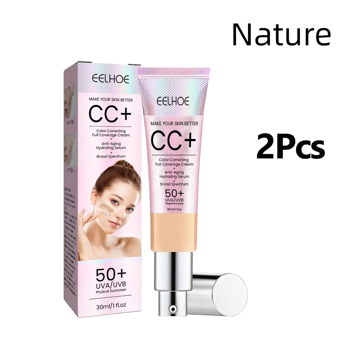 1/2/3pcs CC Cream Foundation Waterproof Brighten | Ships from US