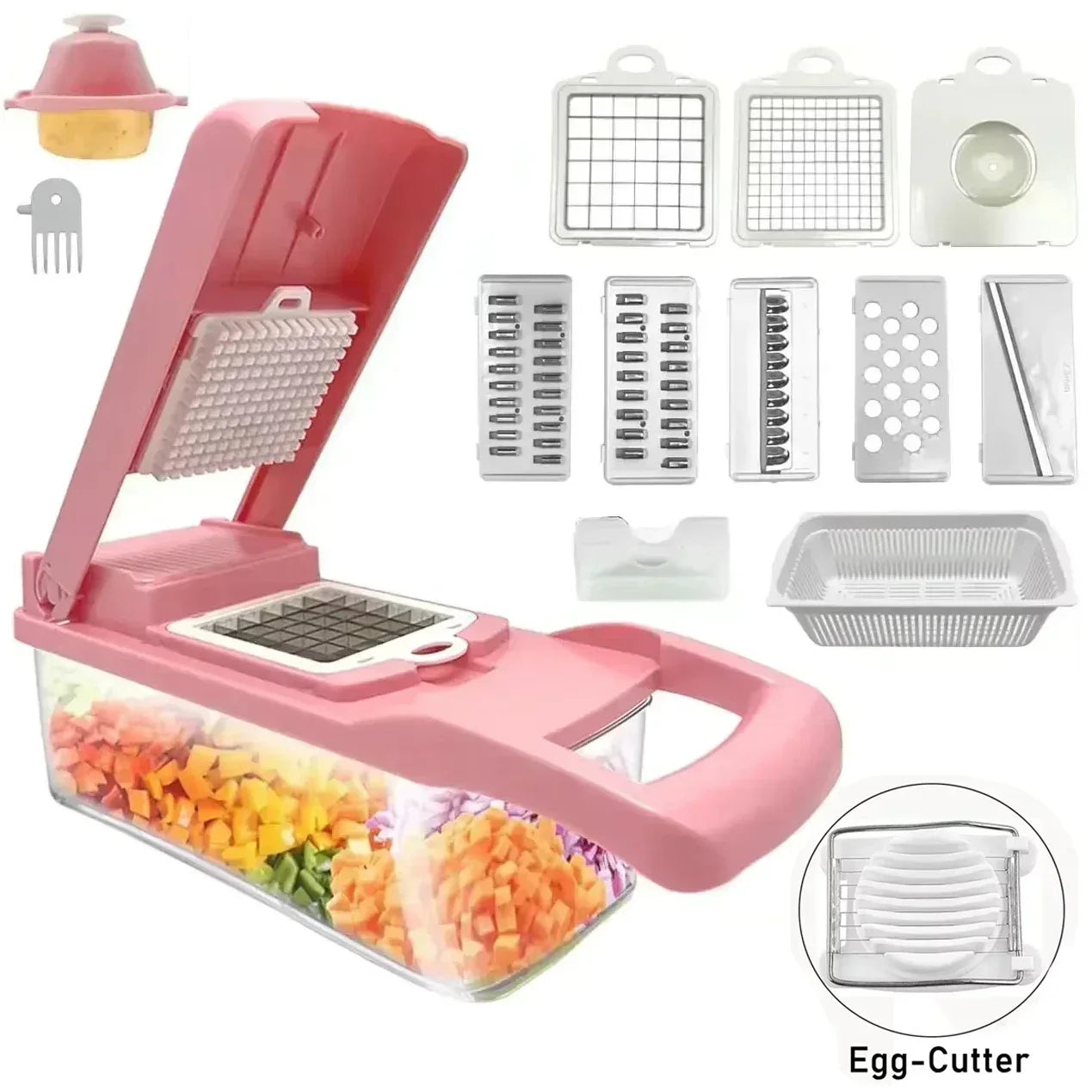 12/22 in 1 Multifunctional Vegetable Cutter Manual Foo | Ships from US